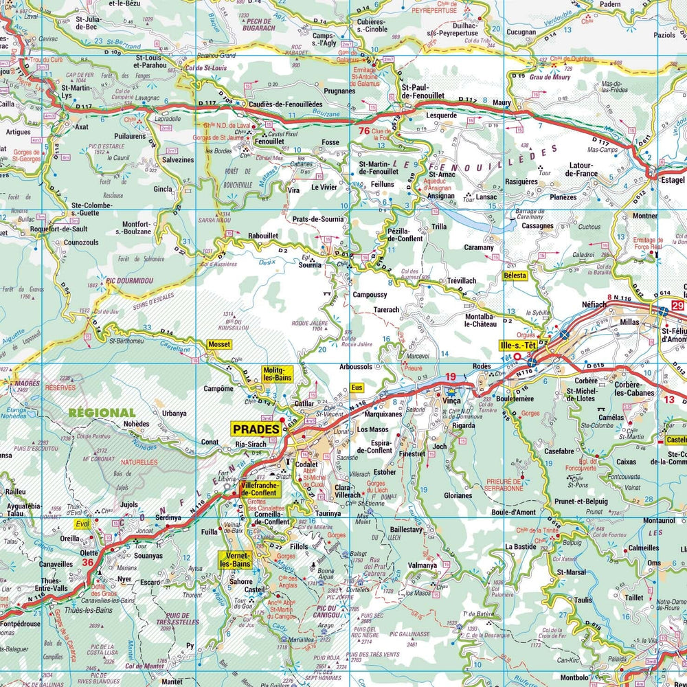 Poster - Pyrénées-Orientales (119 x 85 cm) | Blay Foldex carte murale hors dimensions Blay Foldex 