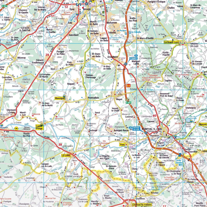 Poster - Sarthe (119 x 85 cm) | Blay Foldex carte murale hors dimensions Blay Foldex 