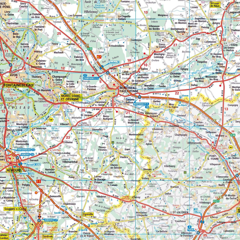 Poster - Seine-et-Marne (119 x 85 cm) | Blay Foldex carte murale hors dimensions Blay Foldex 