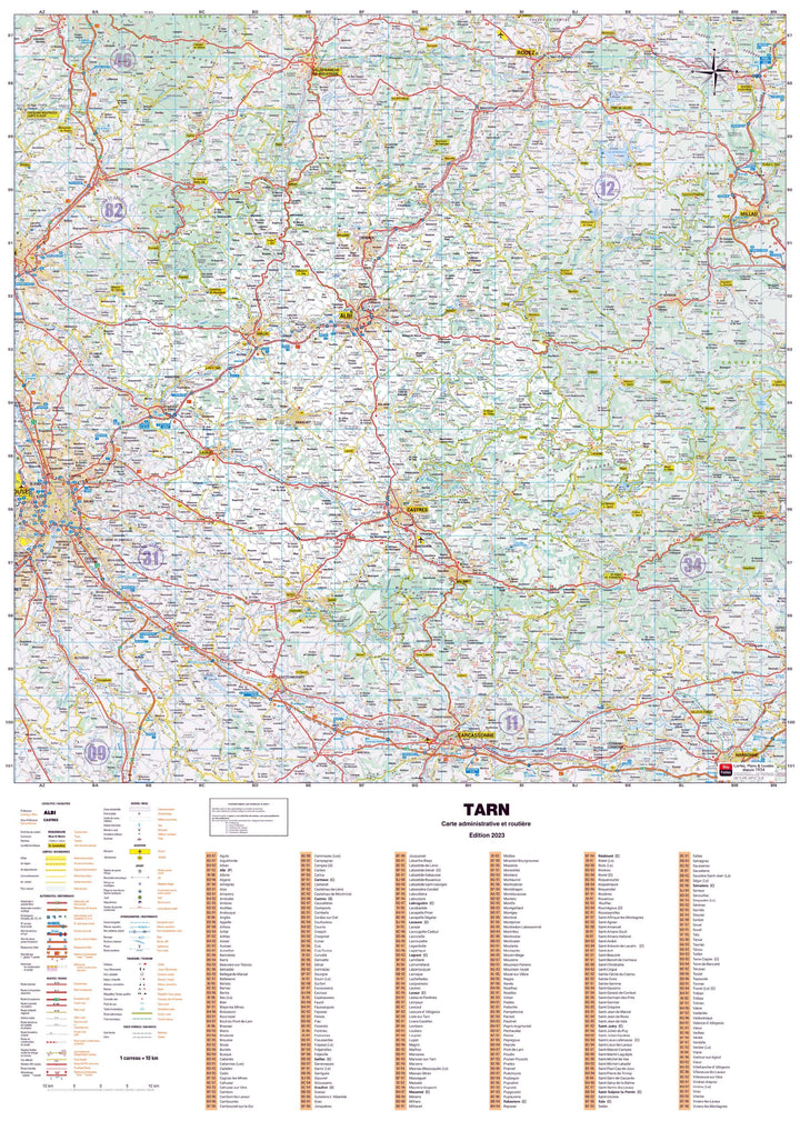 Poster - Tarn (119 x 85 cm) | Blay Foldex carte murale hors dimensions Blay Foldex 