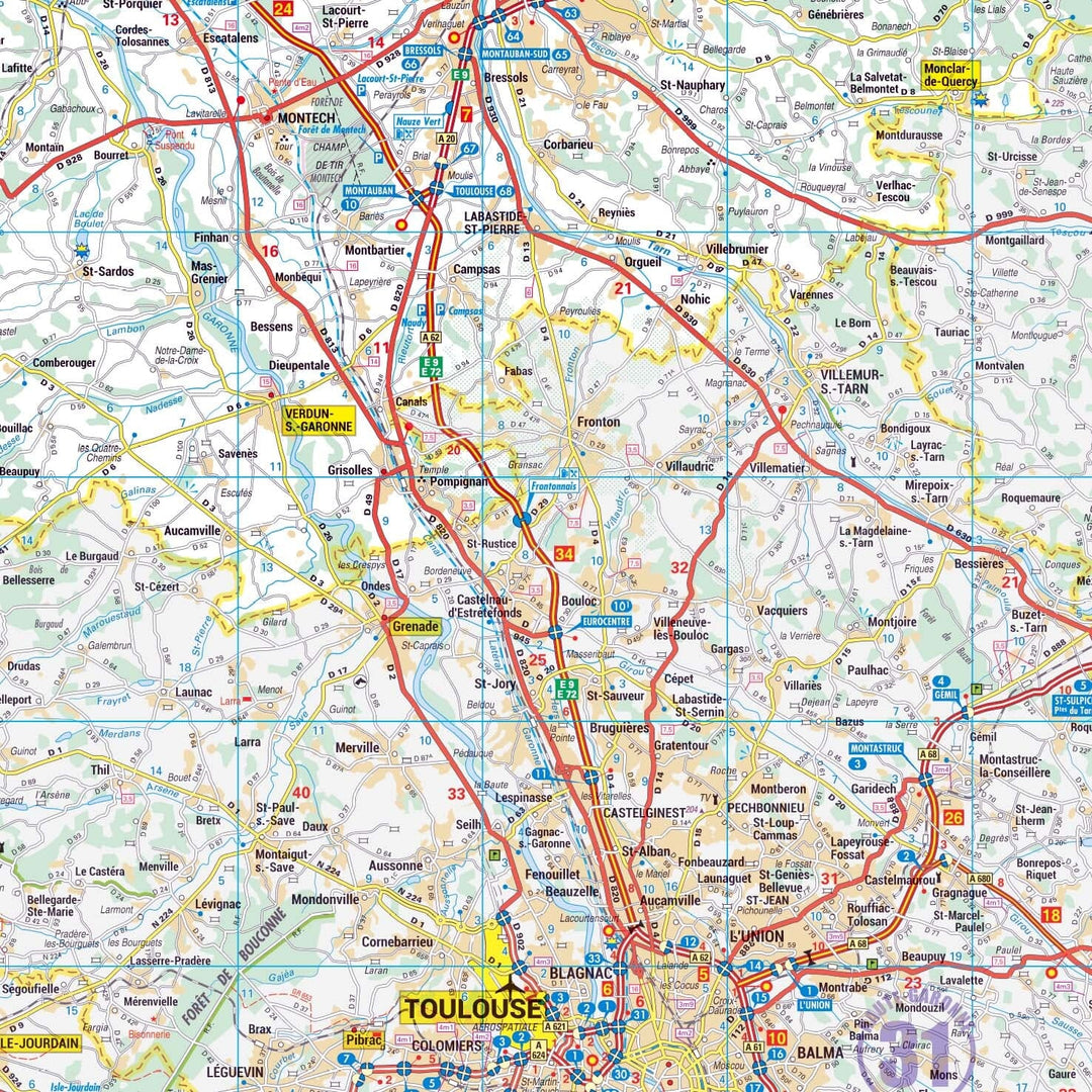 Poster - Tarn-et-Garonne (119 x 85 cm) | Blay Foldex carte murale hors dimensions Blay Foldex 