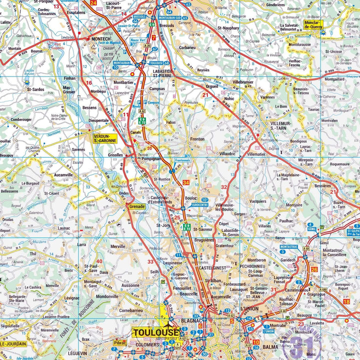 Poster - Tarn-et-Garonne (119 x 85 cm) | Blay Foldex carte murale hors dimensions Blay Foldex 