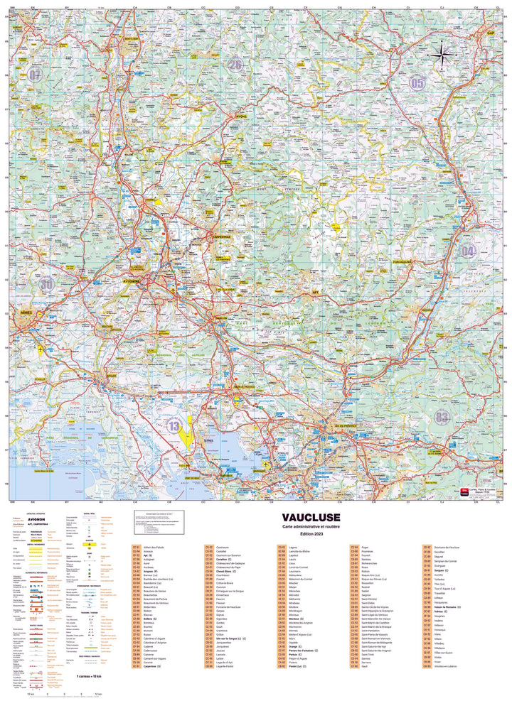 Poster - Vaucluse (119 x 85 cm) | Blay Foldex carte murale hors dimensions Blay Foldex 