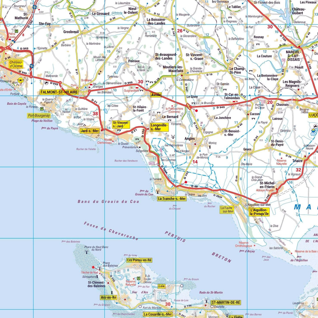 Poster - Vendée (119 x 85 cm) | Blay Foldex carte murale hors dimensions Blay Foldex 