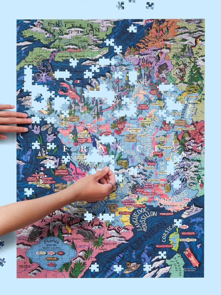 Puzzle de 1000 pièces - Les vins de France (48 x 68 cm) puzzle Water & Wines 