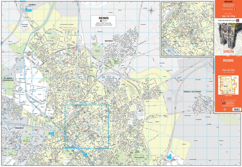 Reims, Marne - Plan de ville | Blay Foldex carte pliée Blay Foldex 