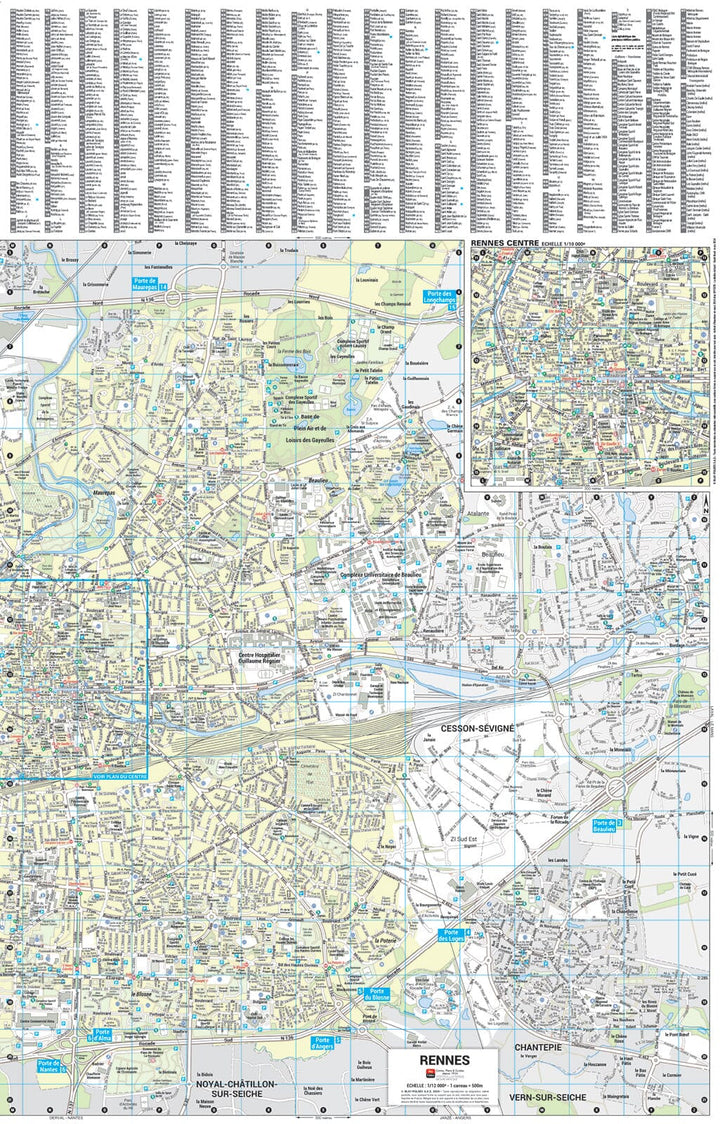 Rennes, Ille-et-Vilaine - Plan de ville "pocket" | Blay Foldex carte pliée Blay Foldex 