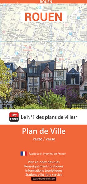 Rouen, Seine-Maritime - Plan de ville | Blay Foldex carte pliée Blay Foldex 