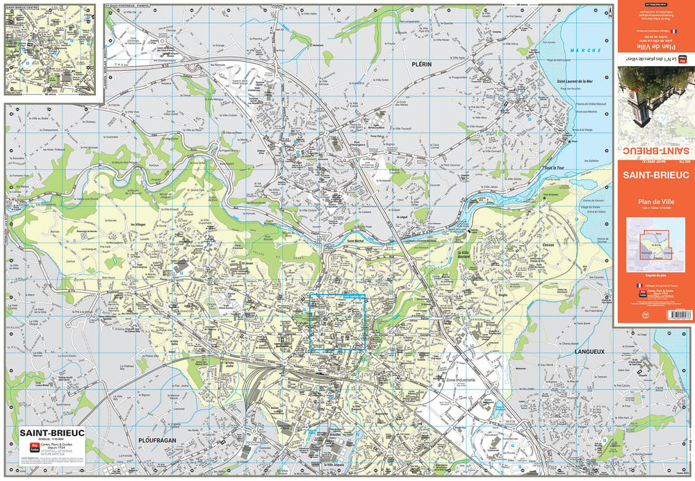 Saint-Brieuc, Côtes-d’Armor - Plan de ville | Blay Foldex carte pliée Blay Foldex 