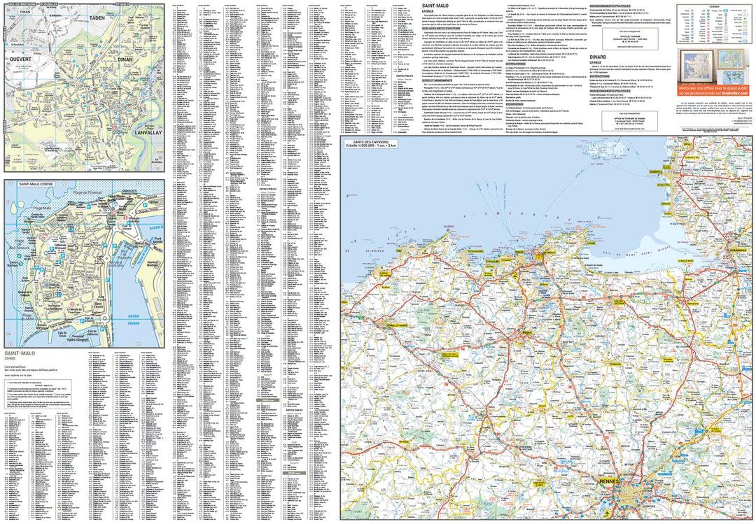 Saint-Malo et Dinard, Ille-et-Vilaine - Plan de ville | Blay Foldex carte pliée Blay Foldex 
