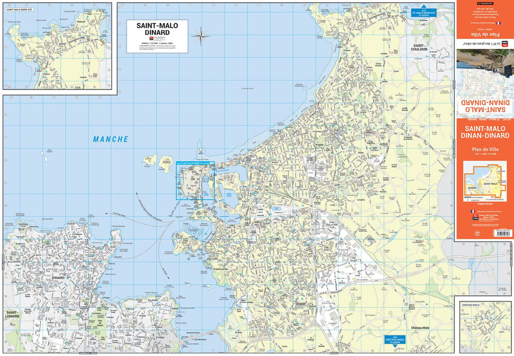 Saint-Malo et Dinard, Ille-et-Vilaine - Plan de ville | Blay Foldex carte pliée Blay Foldex 