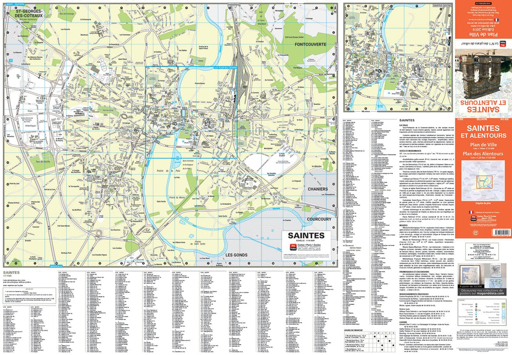 Saintes, Charente-Maritime - Plan de ville | Blay Foldex carte pliée Blay Foldex 