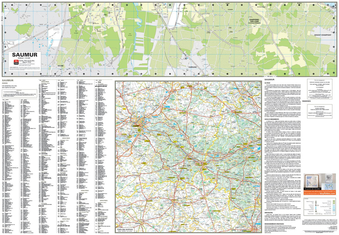 Saumur, Maine-et-Loire - Plan de ville | Blay Foldex carte pliée Blay Foldex 