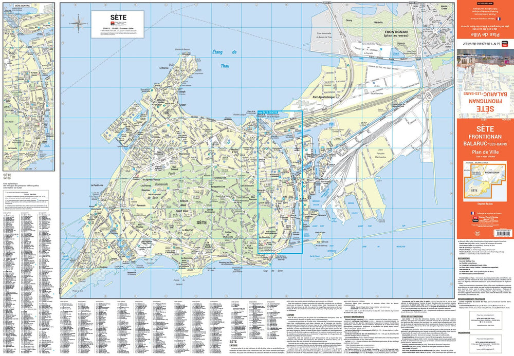 Sète, Hérault - Plan de ville | Blay Foldex carte pliée Blay Foldex 