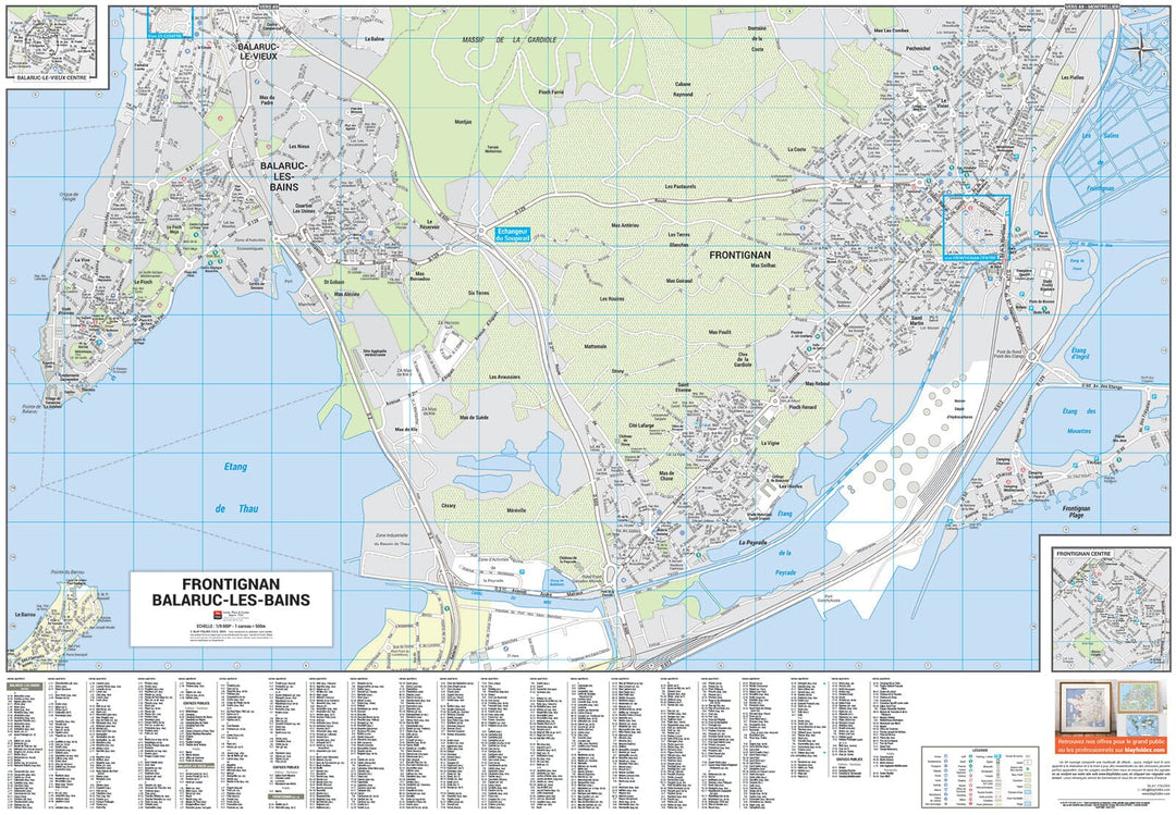Sète, Hérault - Plan de ville | Blay Foldex carte pliée Blay Foldex 