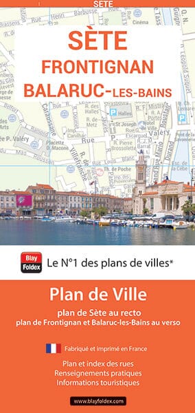 Sète, Hérault - Plan de ville | Blay Foldex carte pliée Blay Foldex 