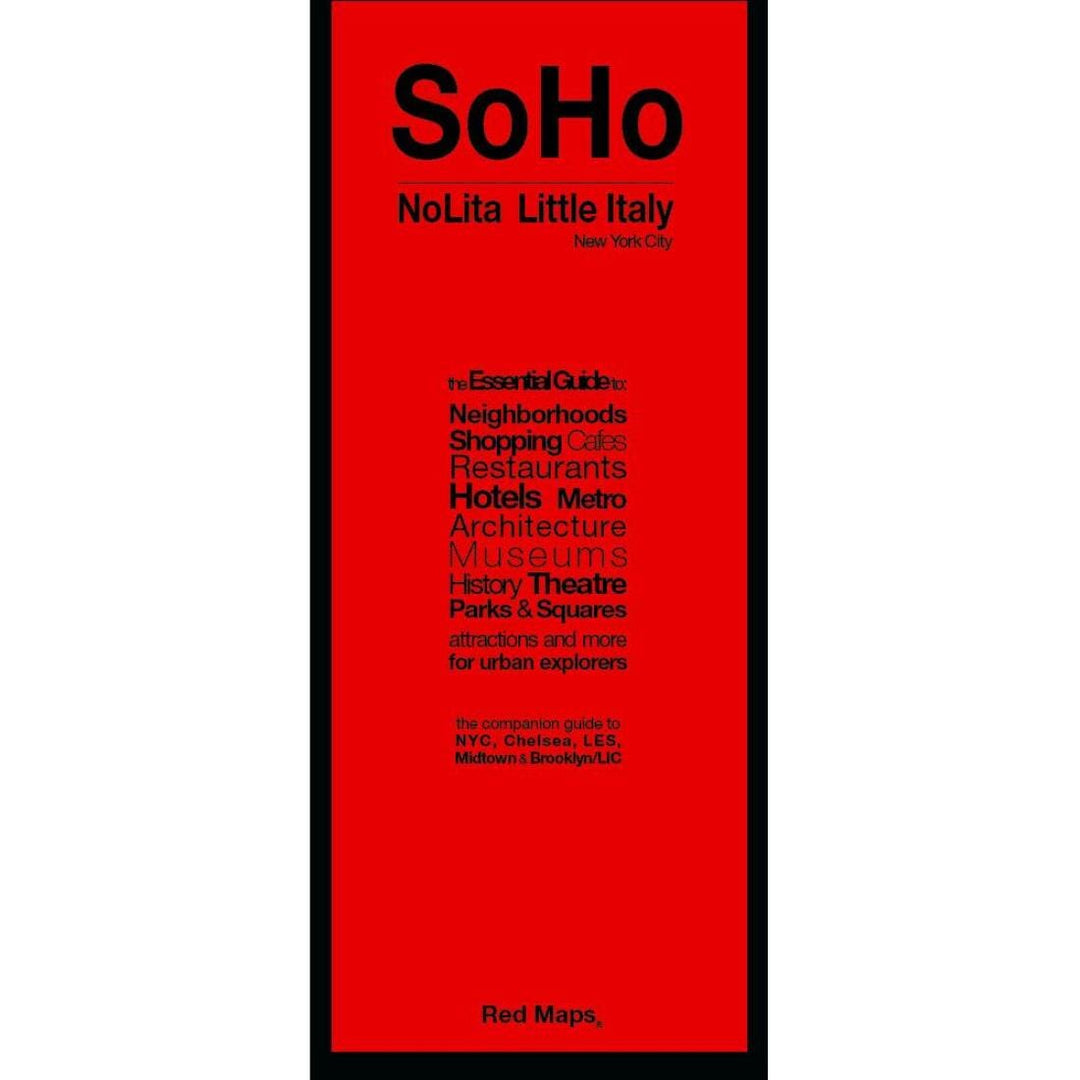 SoHo, Nolita et Little Italy (New York City) Guide de voyage de la ville | Red Maps carte pliée Red Maps 