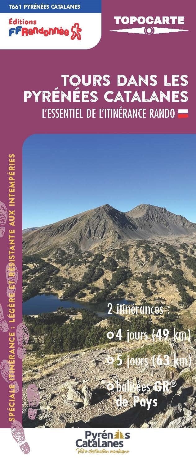 Topocarte - Tours dans les Pyrénées Catalanes | FFRandonnée carte pliée FFR - Fédération Française de Randonnée 