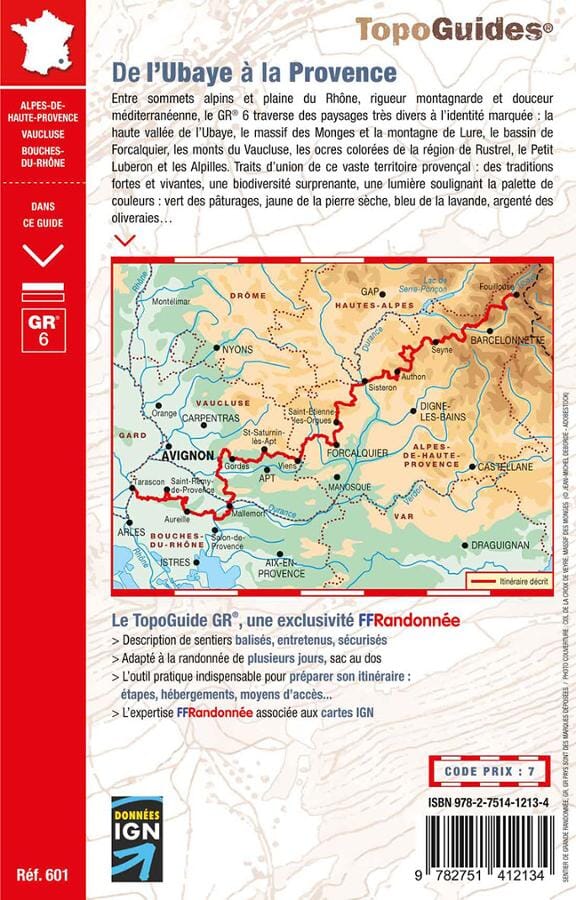 Topoguide de randonnée - De l'Ubaye à la Provence - GR6 | FFR guide de randonnée FFR - Fédération Française de Randonnée 