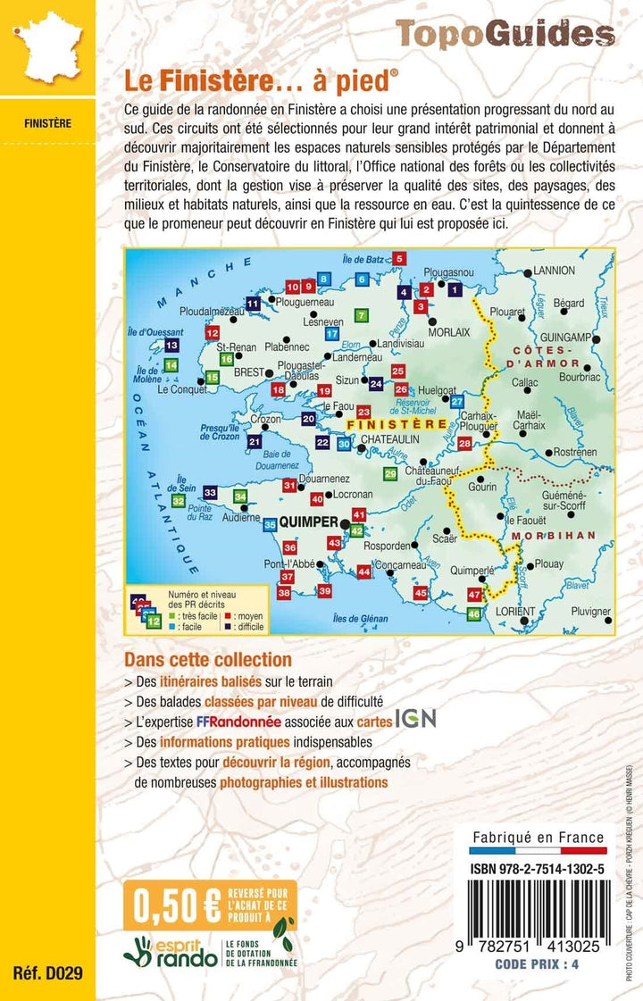 Topoguide de randonnée - Le Finistère à pied | FFR guide de randonnée FFR - Fédération Française de Randonnée 