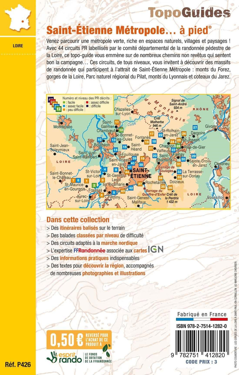 Topoguide de randonnée - Saint-Etienne métropole, du Forez au Pilat | FFR guide de randonnée FFR - Fédération Française de Randonnée 