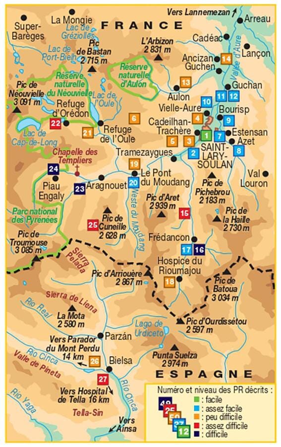 Topoguide de randonnée - Saint-Lary-Soulan et la vallée d'Aure à pied | FFR guide de randonnée FFR - Fédération Française de Randonnée 