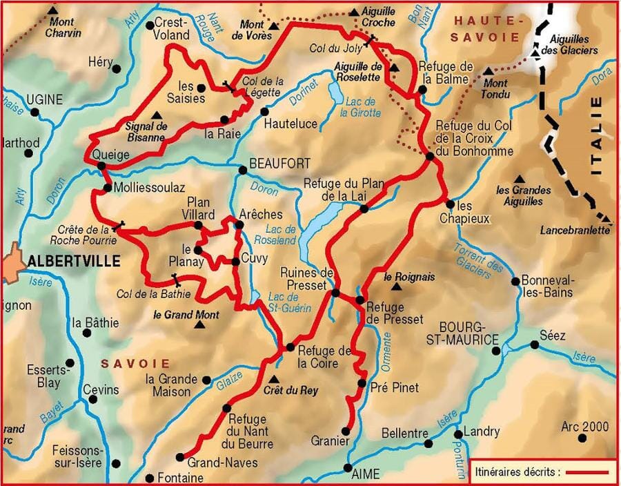 Topoguide de randonnée - Tour du Beaufortain | FFR guide de randonnée FFR - Fédération Française de Randonnée 