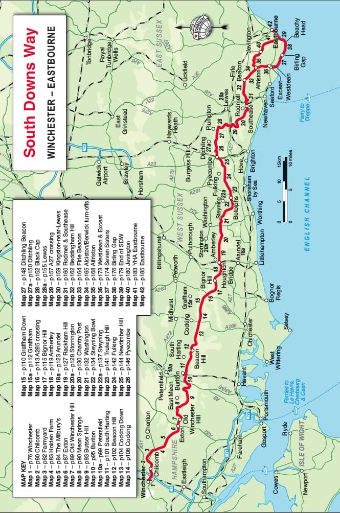 Topoguide de randonnées (en anglais) - South Downs Way | Trailblazer guide de randonnée Trailblazer 