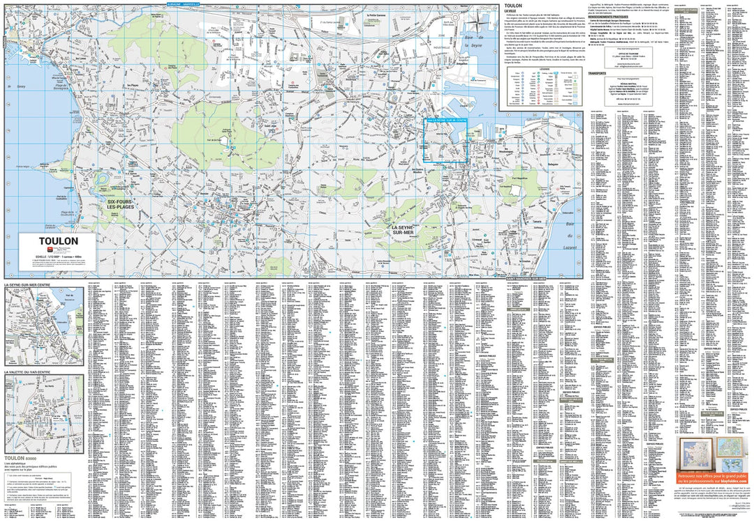 Toulon, Var - Plan de ville | Blay Foldex carte pliée Blay Foldex 