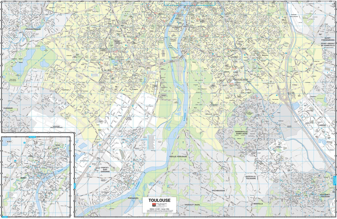 Toulouse - Plan de ville grand format | Blay Foldex carte pliée Blay Foldex 