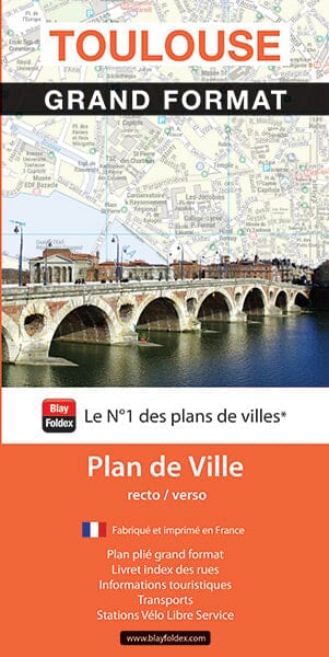 Toulouse - Plan de ville grand format | Blay Foldex carte pliée Blay Foldex 