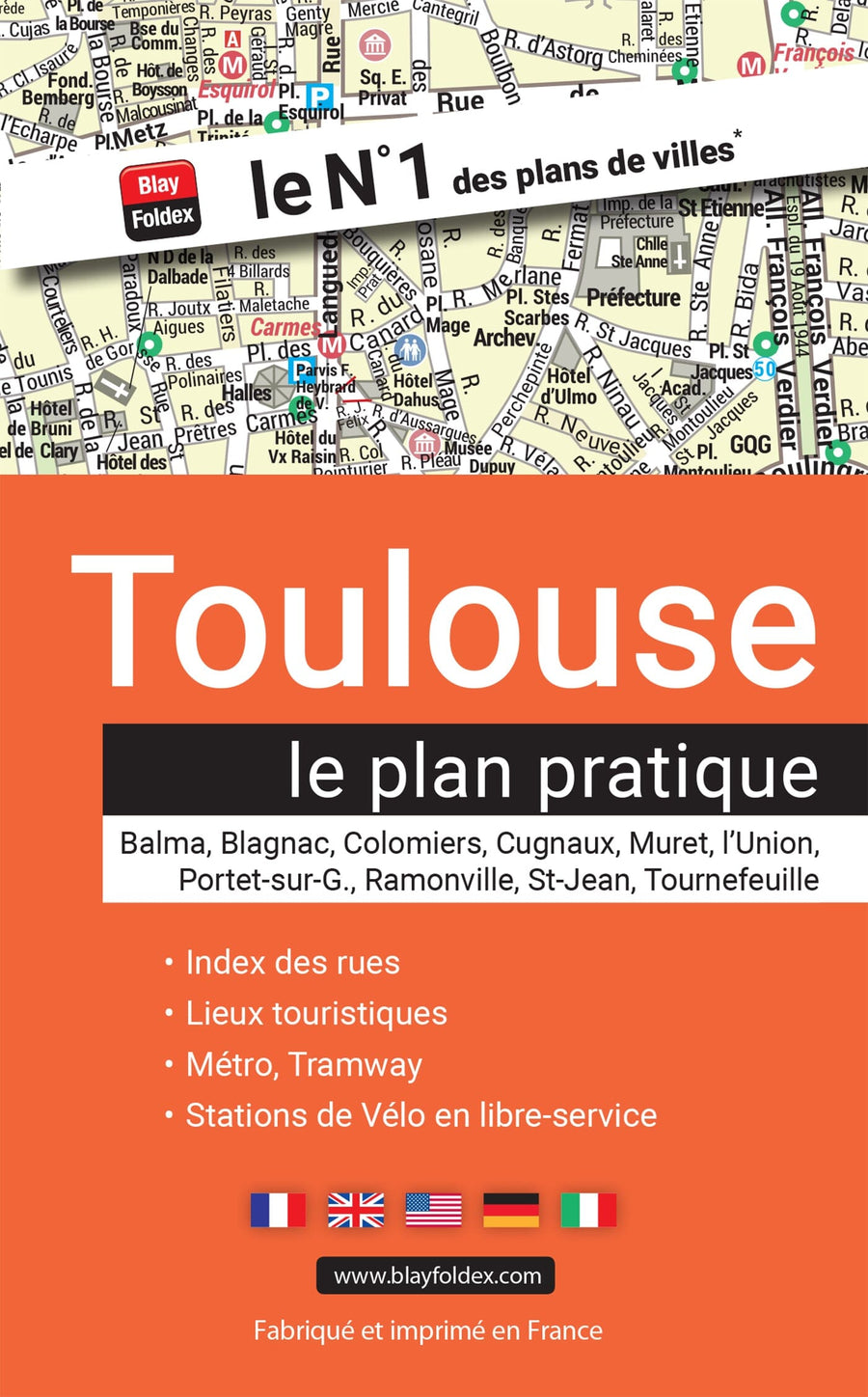 Toulouse – Plan de ville pratique | Blay Foldex carte pliée Blay Foldex 