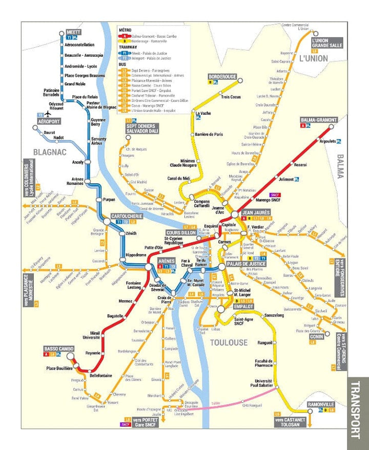 Toulouse – Plan de ville pratique | Blay Foldex carte pliée Blay Foldex 