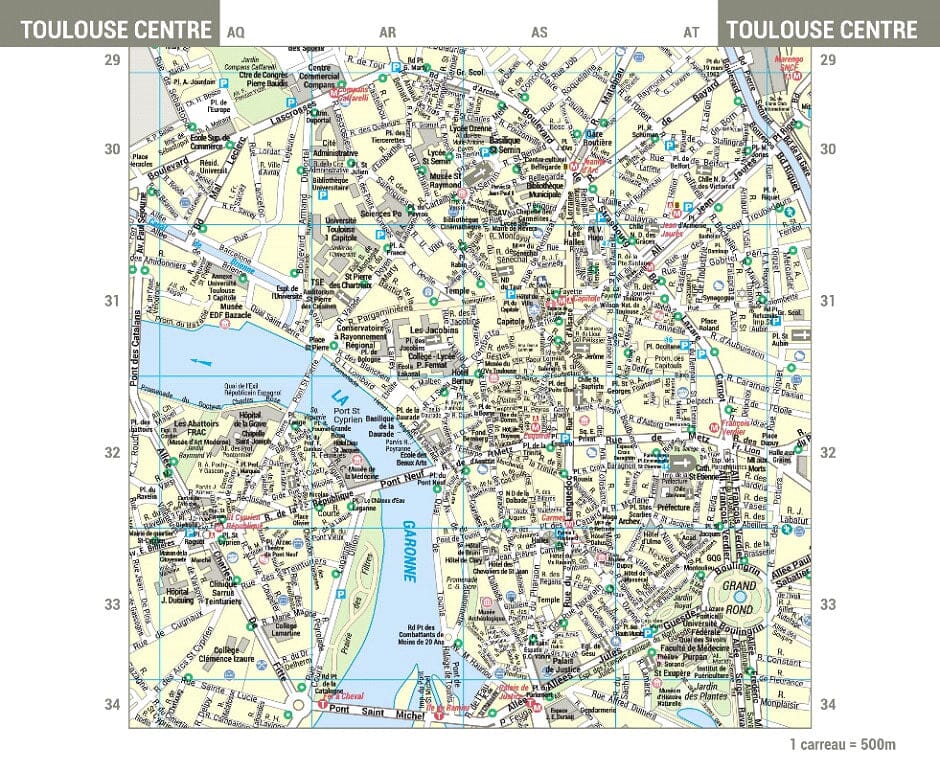 Toulouse – Plan de ville pratique | Blay Foldex carte pliée Blay Foldex 