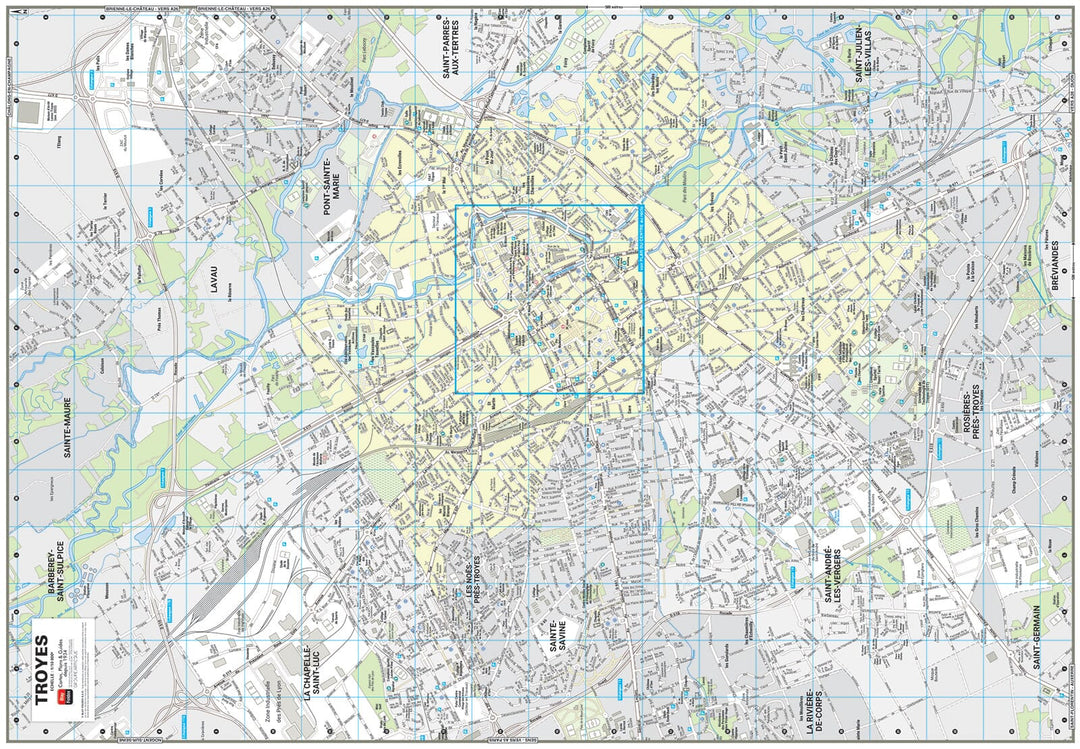 Troyes, Aube - Plan de ville | Blay Foldex carte pliée Blay Foldex 