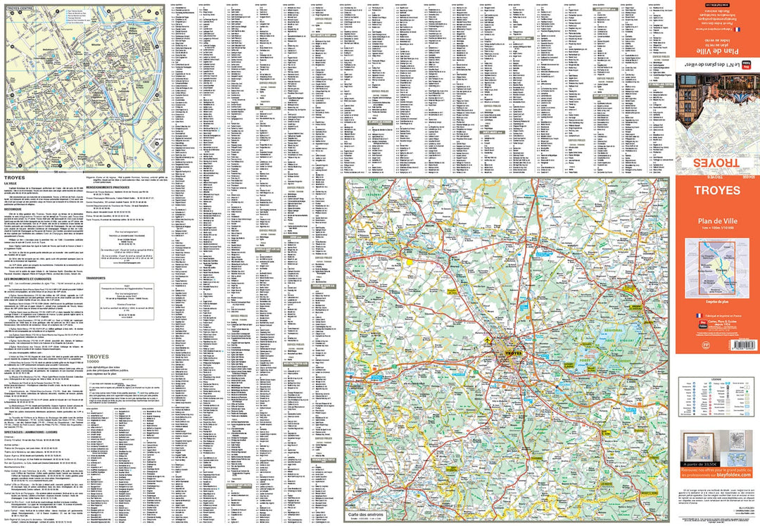 Troyes, Aube - Plan de ville | Blay Foldex carte pliée Blay Foldex 
