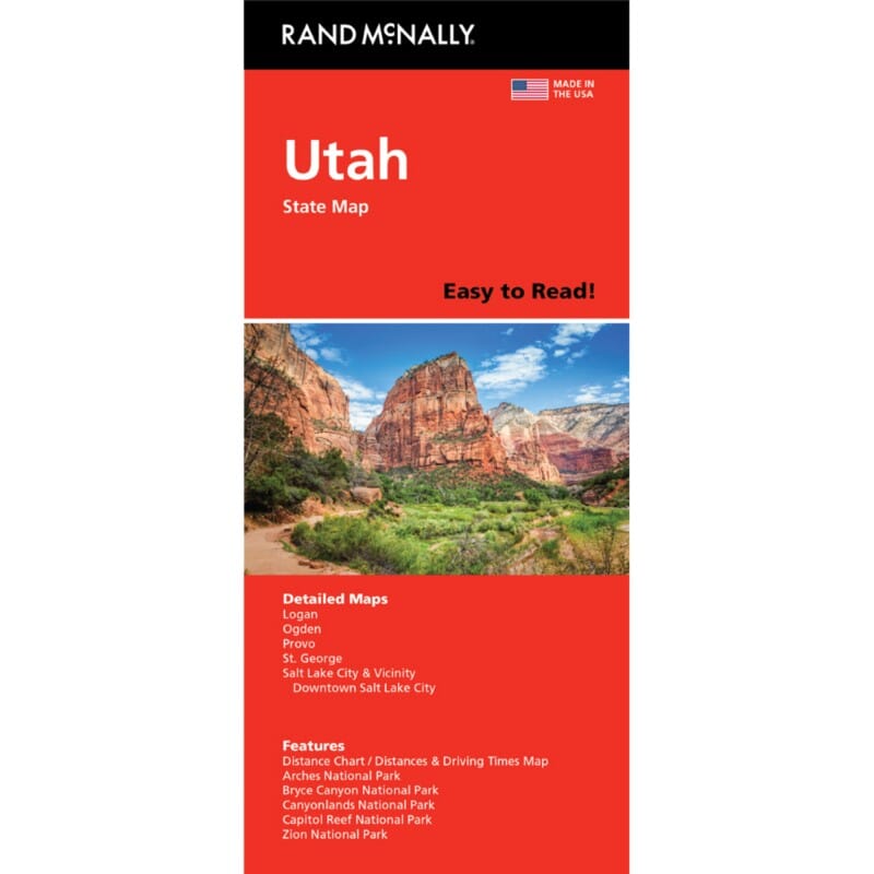 Utah, carte facile à lire | Rand McNally carte pliée Rand McNally 