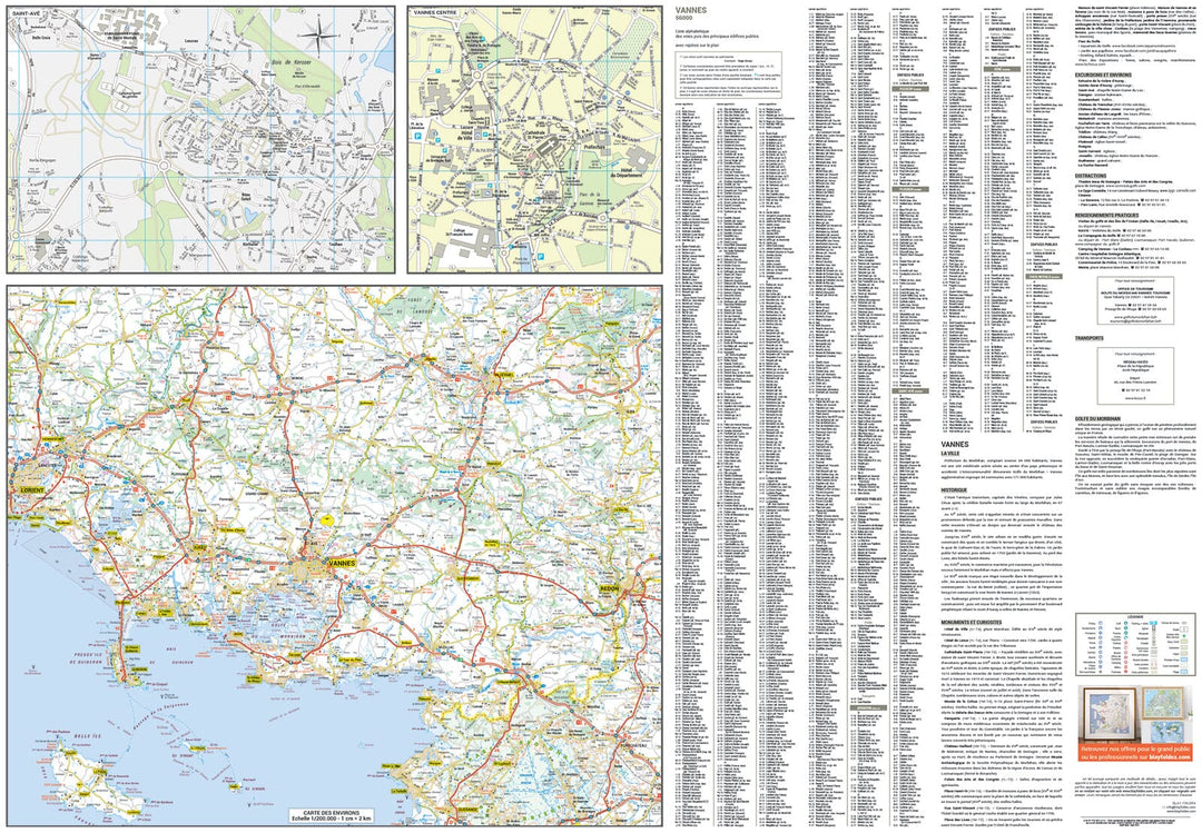Vannes, Morbihan - Plan de ville | Blay Foldex carte pliée Blay Foldex 