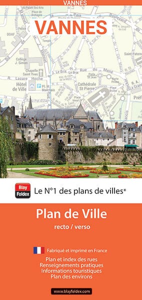 Vannes, Morbihan - Plan de ville | Blay Foldex carte pliée Blay Foldex 