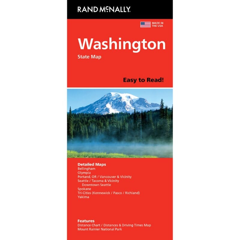 Washington, carte facile à lire | Rand McNally carte pliée Rand McNally 