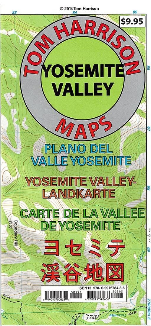 Yosemite Valley, Californie | Tom Harrison Maps carte pliée Tom Harrison Maps 