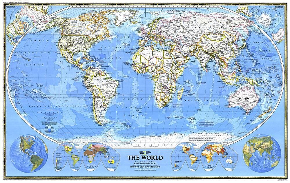 1988 World Map – MapsCompany - Travel and hiking maps