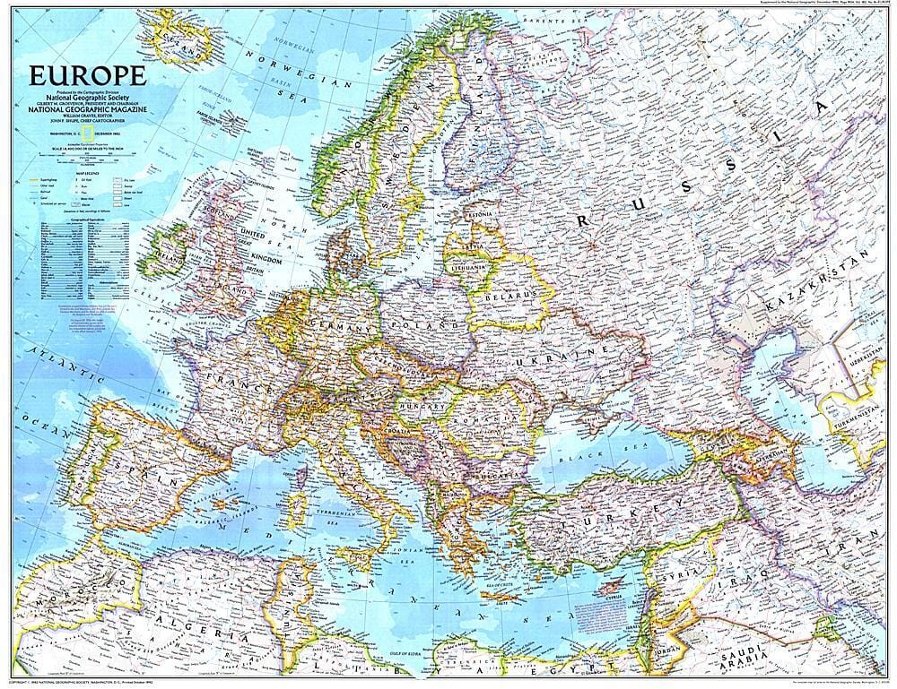 1992 Europe – MapsCompany - Travel and hiking maps