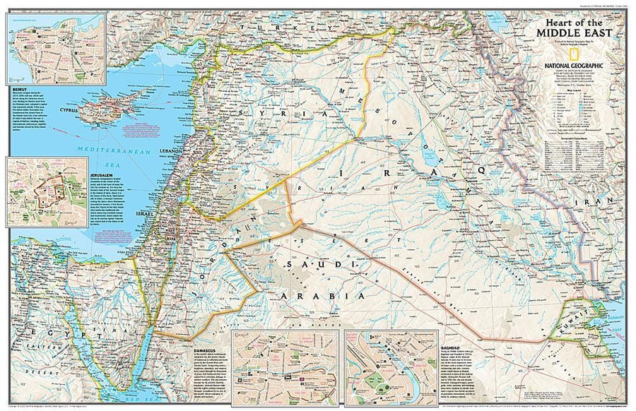 2002 Heart of the Middle East Wall Map 