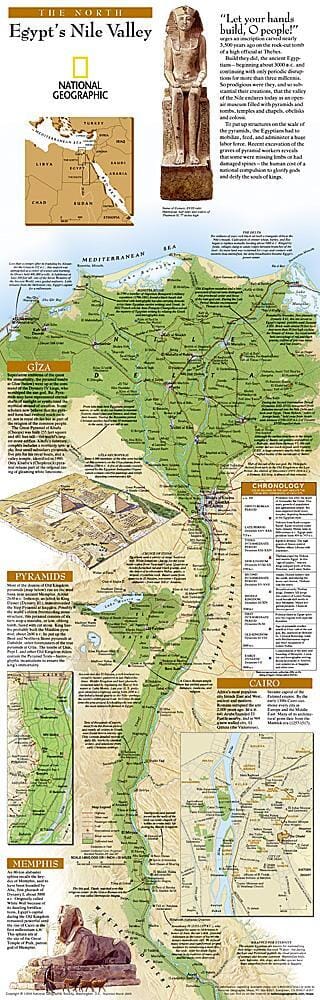 2005 Egypts Nile Valley North Map Wall Map 