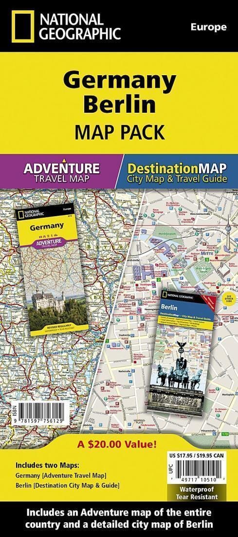 Map of Germany & Street plan of Berlin (Pack Bundle) | National Geographic