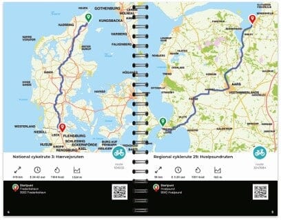 Atlas cycliste - Véloroutes du Danemark | Falk atlas Falk 