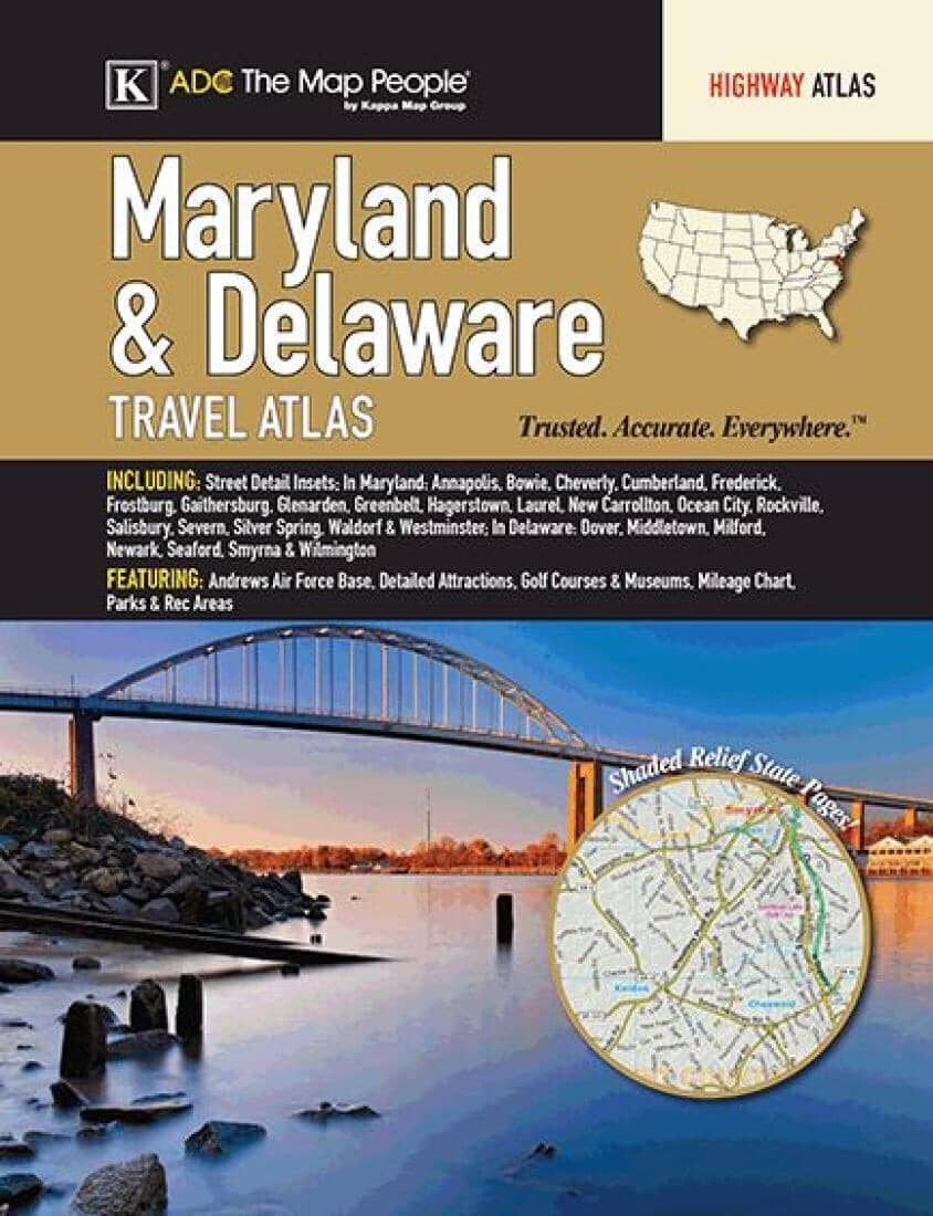 Maryland & Delaware Travel Atlas by Kappa Map Group