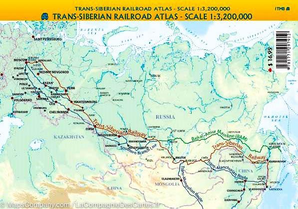 Atlas routier de poche - Le transsibérien (Russie) | ITM - La Compagnie des Cartes
