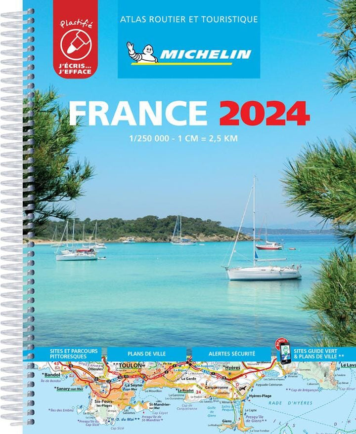 Atlas routier et touristique plastifié - France (à spirales) - Édition 2024 | Michelin atlas Michelin 